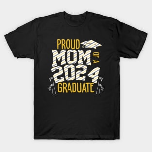 Proud Of Mom 2024 Graduate Senior 2024 Gift For Women Mother day T-Shirt